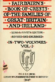 Tapa de Fairbairn's book of crests of the families of Great Britain and Ireland