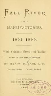 Tapa de Fall River and its manufactories 1803-1890