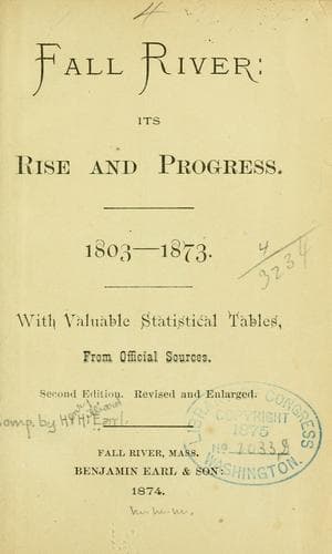 Tapa de Fall River: its rise and progress
