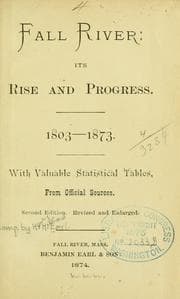 Tapa de Fall River: its rise and progress
