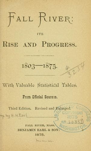 Tapa de Fall River: its rise and progress
