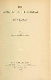 Tapa de The farmers' tariff manual
