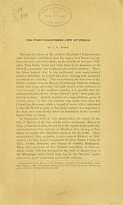 Tapa de The first discovered city of Cibola