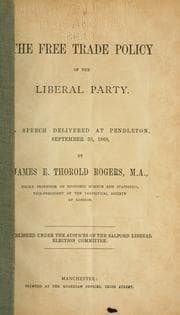 Tapa de The free trade policy of the Liberal Party