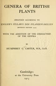 Tapa de Genera of British plants arranged according to Engler's Syllabus der pflanzenfamilien (seventh edition 1912) with the addition of the characters of the genera