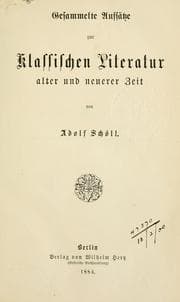 Tapa de Gesammelte Aufsätze zur klassischen Literatur alter und neuerer Zeit