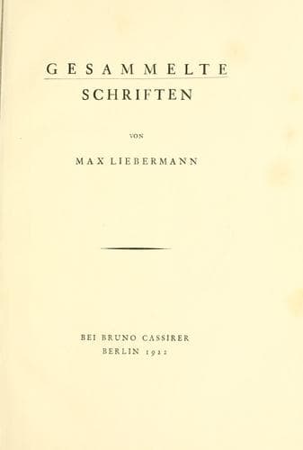 Tapa de Gesammelte Schriften