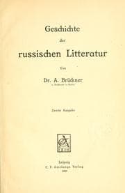 Tapa de Geschichte der russischen Litteratur