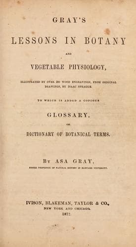 Tapa de Gray's Lessons in botany and vegetable physiology