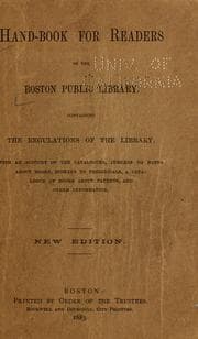 Tapa de Hand-book for readers in the Boston Public Library