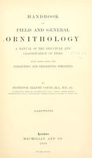 Tapa de Handbook of field and general ornithology