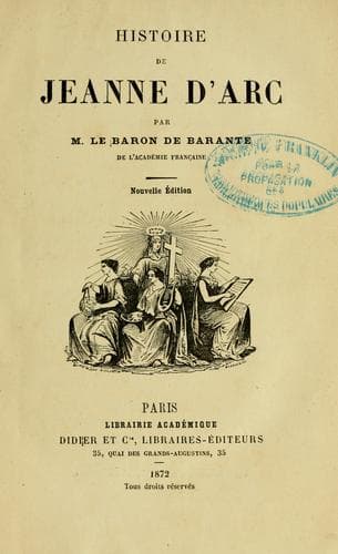 Tapa de Histoire de Jeanne d'Arc
