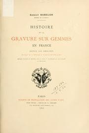 Tapa de Histoire de la gravure sur gemmes en France