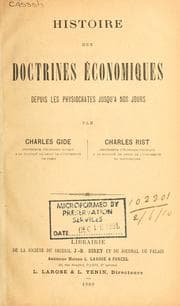Tapa de Histoire des doctrines économiques
