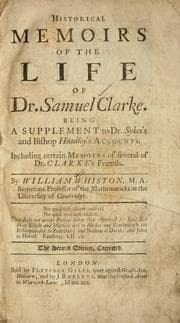 Tapa de Historical memoirs of the life of Dr. Samuel Clarke