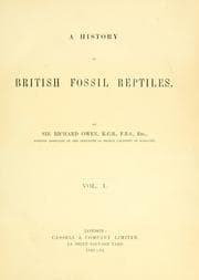 Tapa de A history of British fossil reptiles