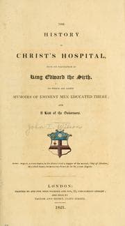 Tapa de The history of Christ's Hospital
