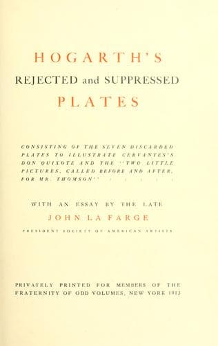 Tapa de Hogarth's rejected and suppressed plates