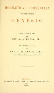 Tapa de Homiletical commentary on the book of Genesis. Chapters I. to VIII