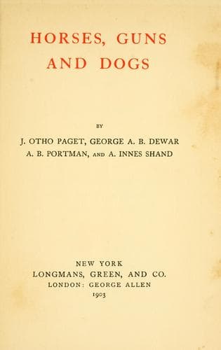 Tapa de Horses, guns and dogs