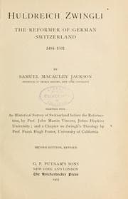 Tapa de Huldreich Zwingli, the reformer of German Switzerland, 1484-1531