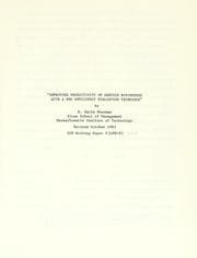 Tapa de Improving productivity of service businesses with a new efficiency evaluation technique