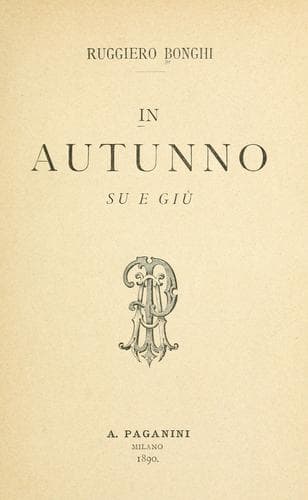 Tapa de In autunno