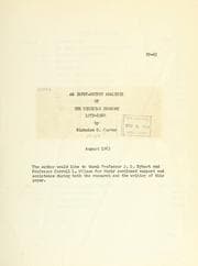 Tapa de An input-output analysis of the Nigerian economy, 1959-1960