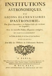 Tapa de Institutions astronomiques, ou Leçons élémentaires d'astronomie