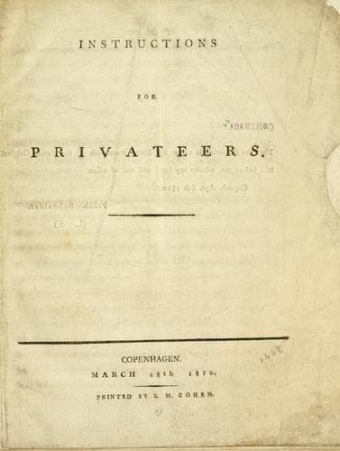 Tapa de Instructions for privateers