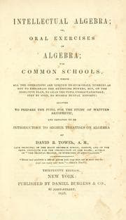Tapa de Intellectual algebra, or, Oral exercises in algebra
