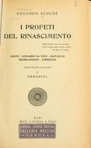 Tapa de I profeti del rinascimento