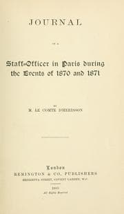 Tapa de Journal of a staff-officer in Paris during the events of 1870 and 1871