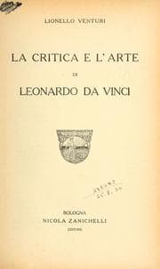 Tapa de La critica e l'arte di Leonardo Da Vinci