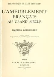 Tapa de L' ameublement français au grand siècle