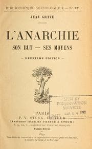 Tapa de L' anarchie