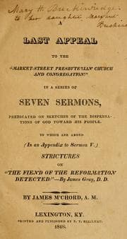 Tapa de A Last appeal to the Marketstreet Presbyterian Church and congregations