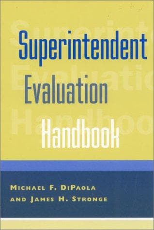 Tapa de Superintendent evaluation handbook