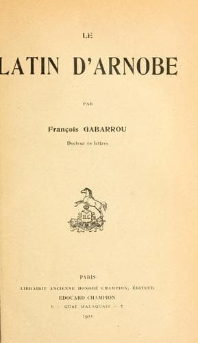 Tapa de Le latin d'Arnobe