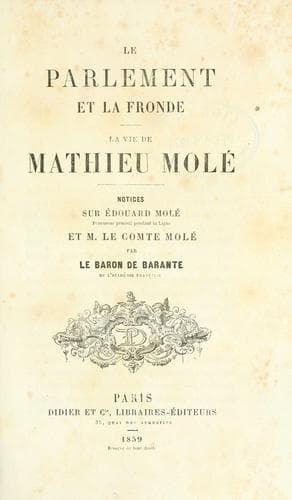 Tapa de Le parlement et la Fronde