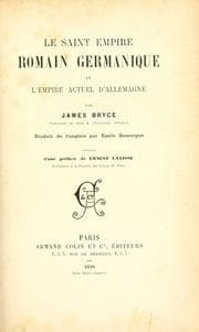 Tapa de Le Saint empire romain germanique et l'Empire actuel d'Allemagne