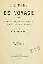 Tapa de Lettres de voyage