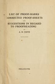 Tapa de List of proof-marks, corrected proof-sheets and suggestions in regard to proofreading