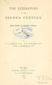 Tapa de The literature of the second century