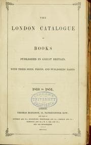 Tapa de The London catalogue of books published in Great Britain
