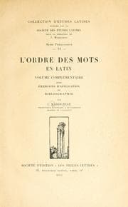 Tapa de L' ordre des mots dans la phrase latine