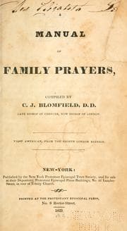Tapa de A manual of family prayers