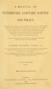 Tapa de A manual of veterinary sanitary science and police ..