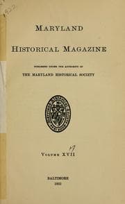 Tapa de Maryland historical magazine