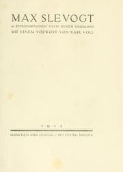 Tapa de Max Slevogt